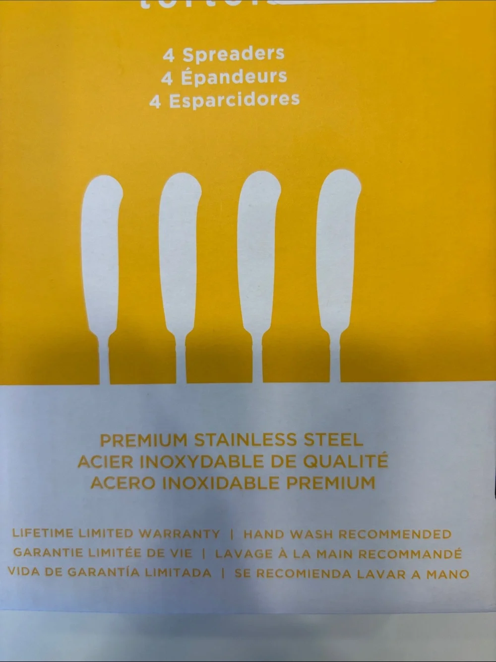 New - Mikasa Tortoise Shell Butter Cheese Knife Set of 4